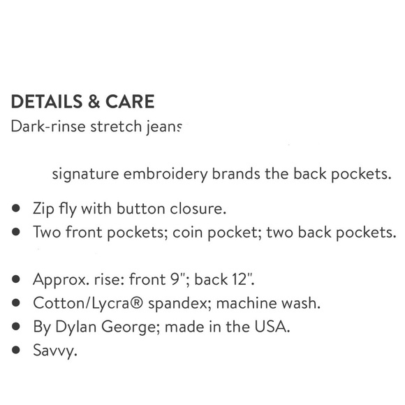 NEW DYLAN GEORGE Dark Wash Straight Leg Je… - Picture 7 of 7